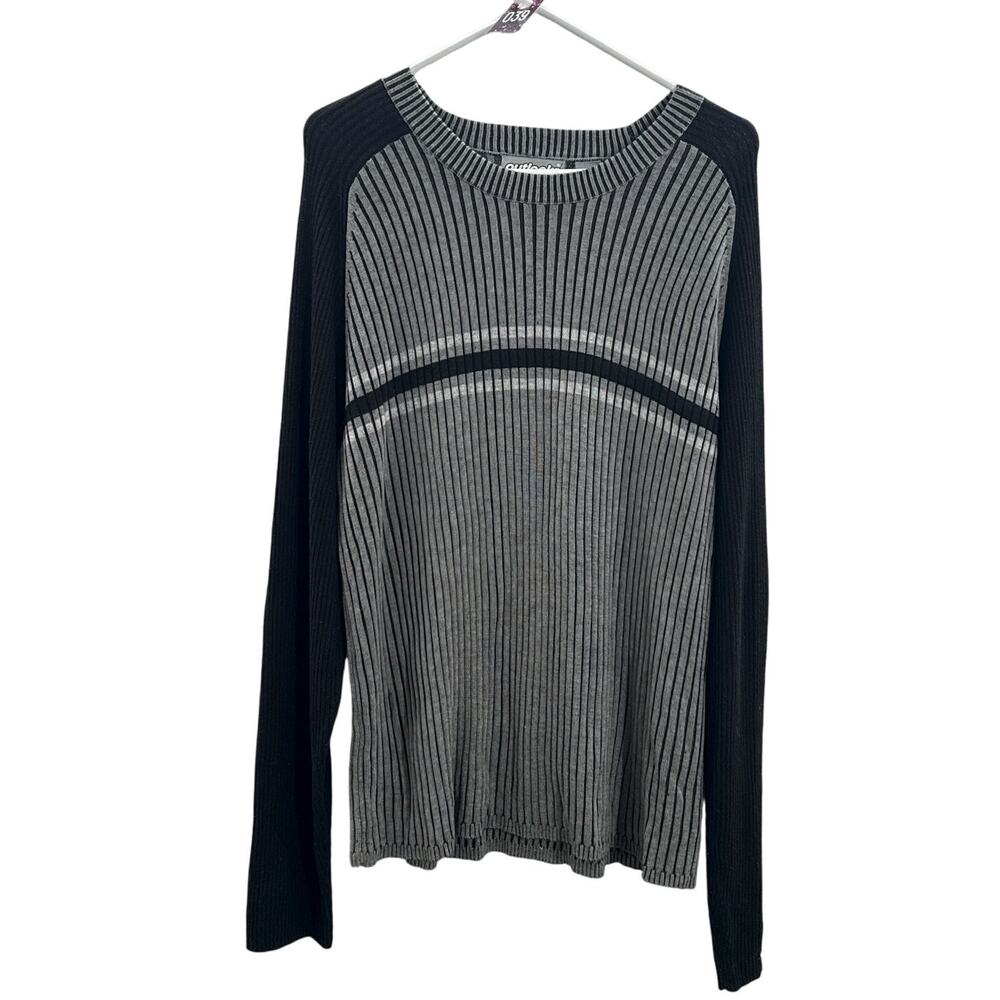 Vintage 2000's Outlooks Men's Sweater grey and Black Xl